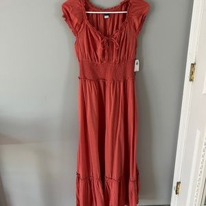 NWT long coral dress 🌸
